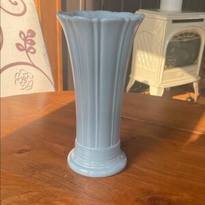 Chic Sky Blue Fluted Vase